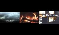 Rainy Mood + jazz + Fireplace!