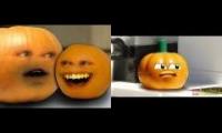 HAHAHAHAHAHAHAHA!  Annoying orange, Pumkin, Orange