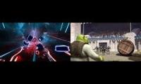 shrek and beat saber gladiator