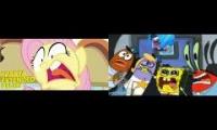 Fluttershy and Spongebob have a similar Sparta Remix Comparison