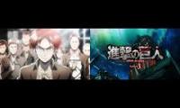 Thumbnail of attack on titan s1 and s3 opening theme songs
