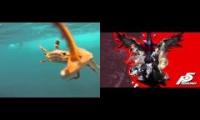 Crab swimming to hilarious music