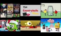 Mashed up, The Countryball Show, Peep, Gummy Bear, Jimmy two shoes and Spongebob