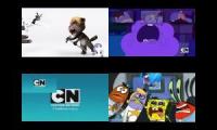 Adventure Time Spongebob My Talking Tom Cartoon Network Sparta Quadparison