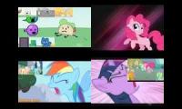 Tehpixarspartan, pinkie pie, rainbow dash and twilight sparkle sparta remix