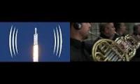 Rocket launch plus music