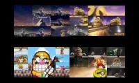 Paramount Television vs 20th Century Fox vs Mario vs Wario Sparta Remix Quadparison