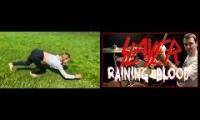 Woman runs and jumps like a horse