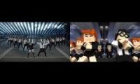 psy gentleman vs minecraft man