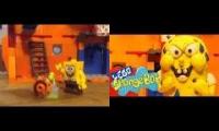lego spongebob gary takes a bath (ORIGINAL VS REMAKE)
