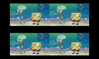 4 Spongebob episodes played in the quadparison
