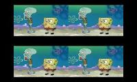 4 Spongebob episodes played in the quadparison