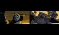 Kung Fu Panda - Po vs Tai Lung - Latino vs Castellano