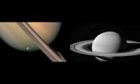 Saturn Cassini probe real-life imagery with music