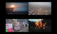 1-sea 2-moutain 3-timesquare 4-fire
