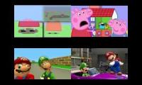 sparta remix quadparison peppa pig and mommy pig vs mario and luigi