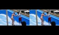 Thong Bikini Surf Lesson At Water Park - PRETTY GIRL SURFING IN A WATER PARK. WEARING A THONG