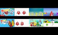 numberblocks intros played at the same time