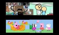 Cyanide and Happiness VS Peppa Pig Sparta Remix Quadparison