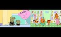 Peppapig Kidecats Played at once