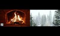 Snowstorm + Crackling Fire