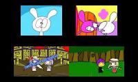 Doodle Toons VS Walfas Sparta Remix Quadparison