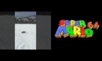 Mountain Rescue Dog Has Fun Sliding on Snow