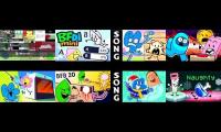 27 BFB Episodes & 32 BFDI Episodes Played at Once