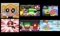 PPG VS South Park VS SpongeBob Sparta Remix Sixparison