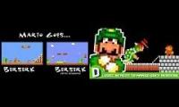 Mario Goes Berserk original vs kindness version vs Luigi reacts version comparsion