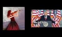trump last remarks and sad violin
