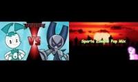 (END OF THE WORLD! REMIX) PIXELS Style Jenny Wakeman Vs Robotboy Death Battle Sparta Zombie Pop Mix
