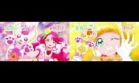 ヒーリングっとプリキュア キュアグレースとキュアスパークルの変身比較