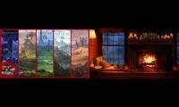 Fire rain quiet music mix