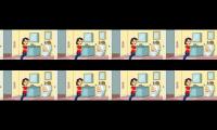 Boris gives Caillou a punishment day for no reason/Grounded/Divorced x8