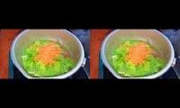 Terong tumis, mie sawi