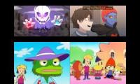 Glitchtale Vs Parappa The Rapper Sparta Quadparison