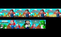 All 7 Minecraft Super Mario Mini Game parts played at once