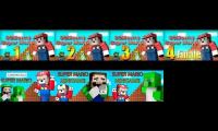 All 7 Minecraft Super Mario Mini Game parts played at once