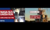 Thumbnail of SLS Hot Fire #2 (NASA Official/NSF)