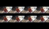 Satria bermain robot robotan