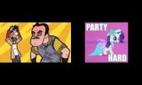 (END OF THE WORLD! REMIX) Hello Neighbor Realistic Chase Sparta Party Hard Remix