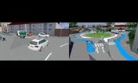 Microsimulation Traffic Model 3D Output Example