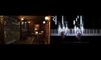 Moonlight sonata paired with rainfall