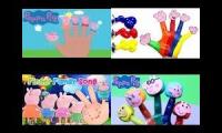 Family finger quadparison of peppa pig