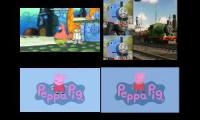 Spongebob VS Peppa Pig Sparta Remix Quadparison