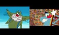 Oggy and the Cockroaches - "Library Hysteria" S01E29 Original vs S07E01 Remake