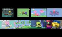 peep vs peppa vs spongebob sparta remix fourparison