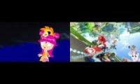 (THE END OF THE WORLD!) Hi Hi Puffy AmiYumi Ami Nightmare Chase Scene! Sparta Mario Kart Remix