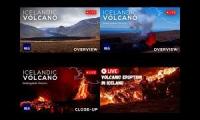 Live volcanic eruption in Iceland